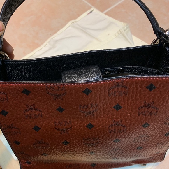 mcm burgundy bag
